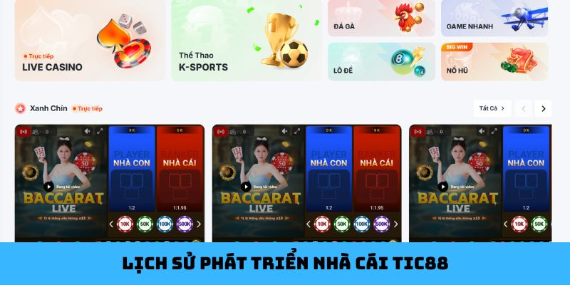 Lịch sử phát triển nhà cái Tic88 
